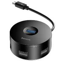 هاب 5 پورت تایپ سی بیسوس مدل Round Box Hub Adapter USB 3.0 CAHUB-G01