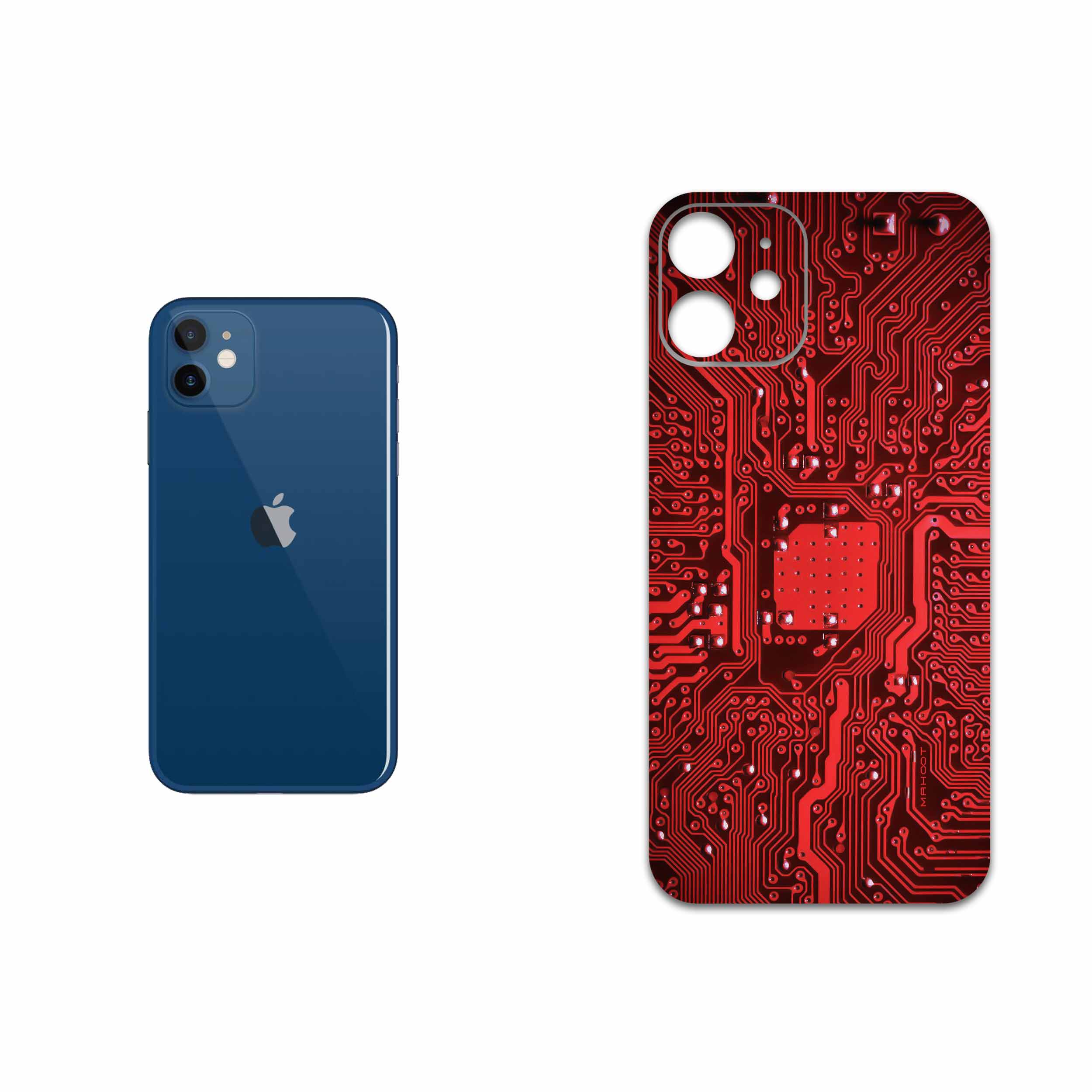 برچسب پوششی ماهوت مدل Red Printed Circuit Board مناسب برای گوشی موبایل اپل iPhone 12 mini
