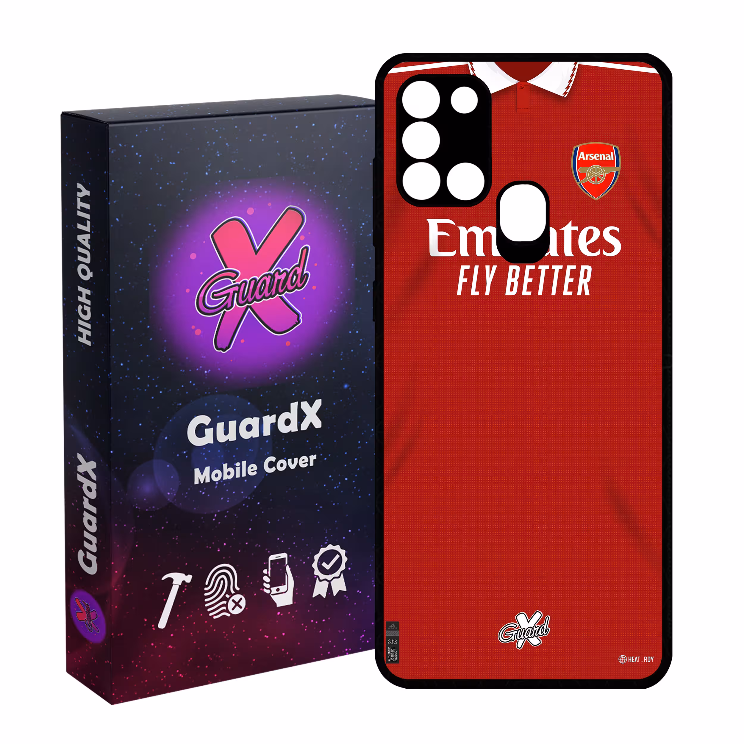کاور گارد ایکس طرح آرسنال مدل Glass10467 مناسب برای گوشی موبایل سامسونگ Galaxy A21s