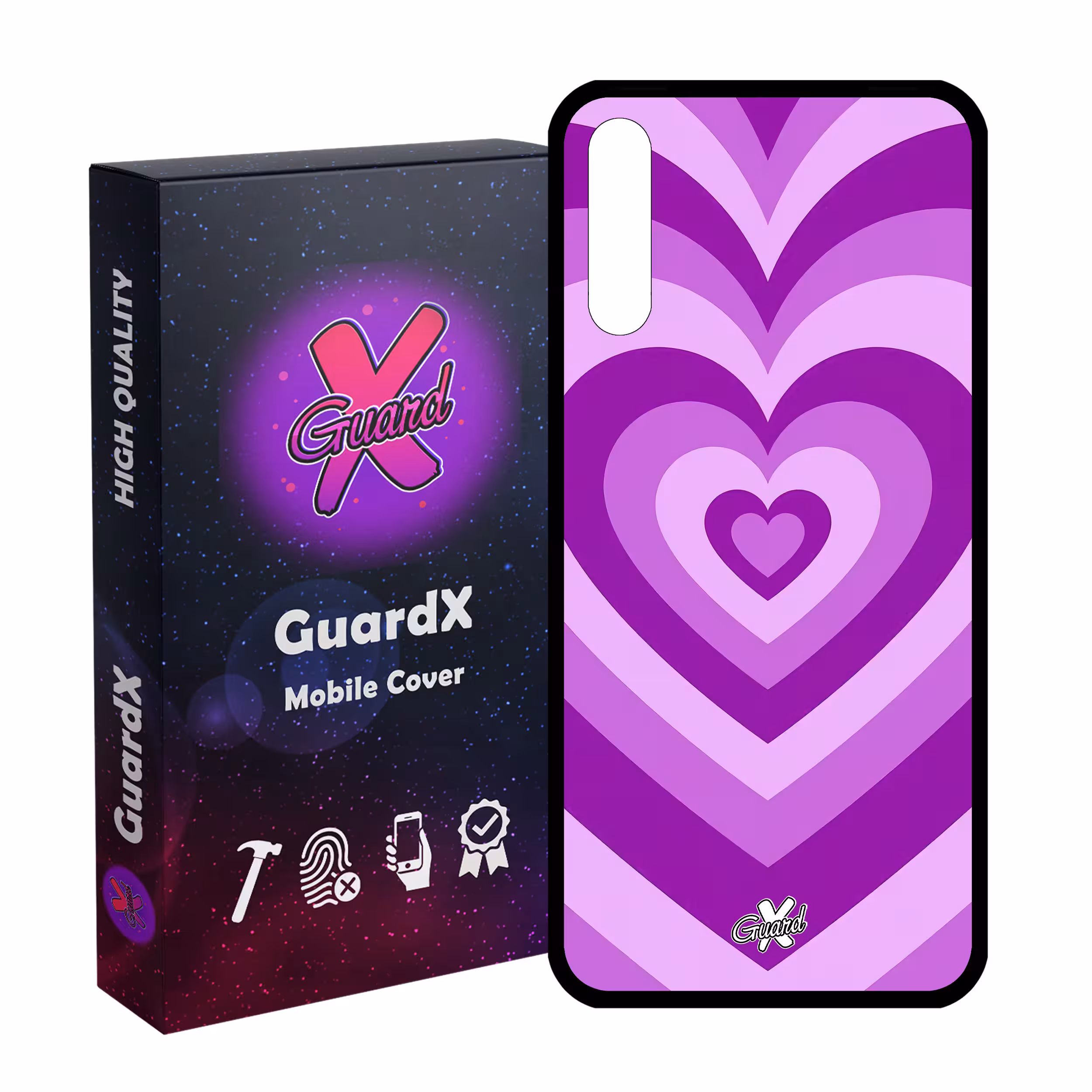 کاور گارد ایکس طرح قلب مدل Glass10474 مناسب برای گوشی موبایل سامسونگ Galaxy A30s/A50/A50s