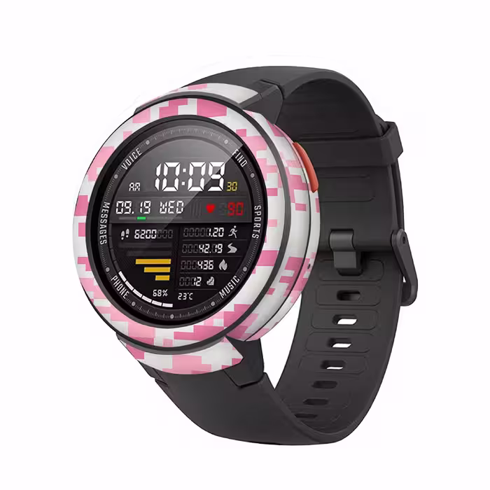 برچسب ماهوت طرح Army Pink pixel مناسب برای ساعت هوشمند شیایومی Amazfit Verge