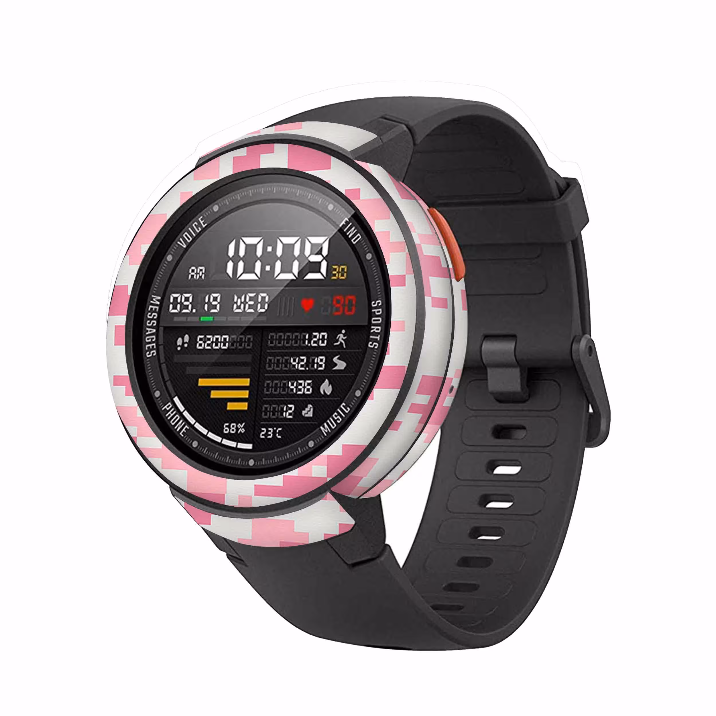 برچسب ماهوت طرح Army Pink pixel مناسب برای ساعت هوشمند شیایومی Amazfit Verge
