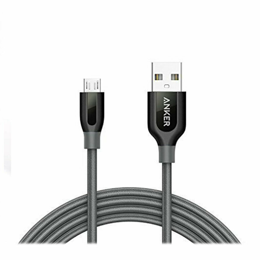 کابل 0.9 متری Micro USB انکر A8142HA1 PowerLine Gray