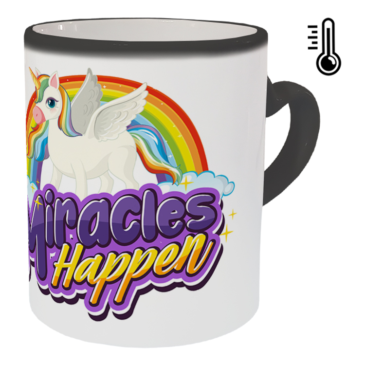 ماگ حرارتی مدل دسته قلبی طرح یونیکورن کد 96