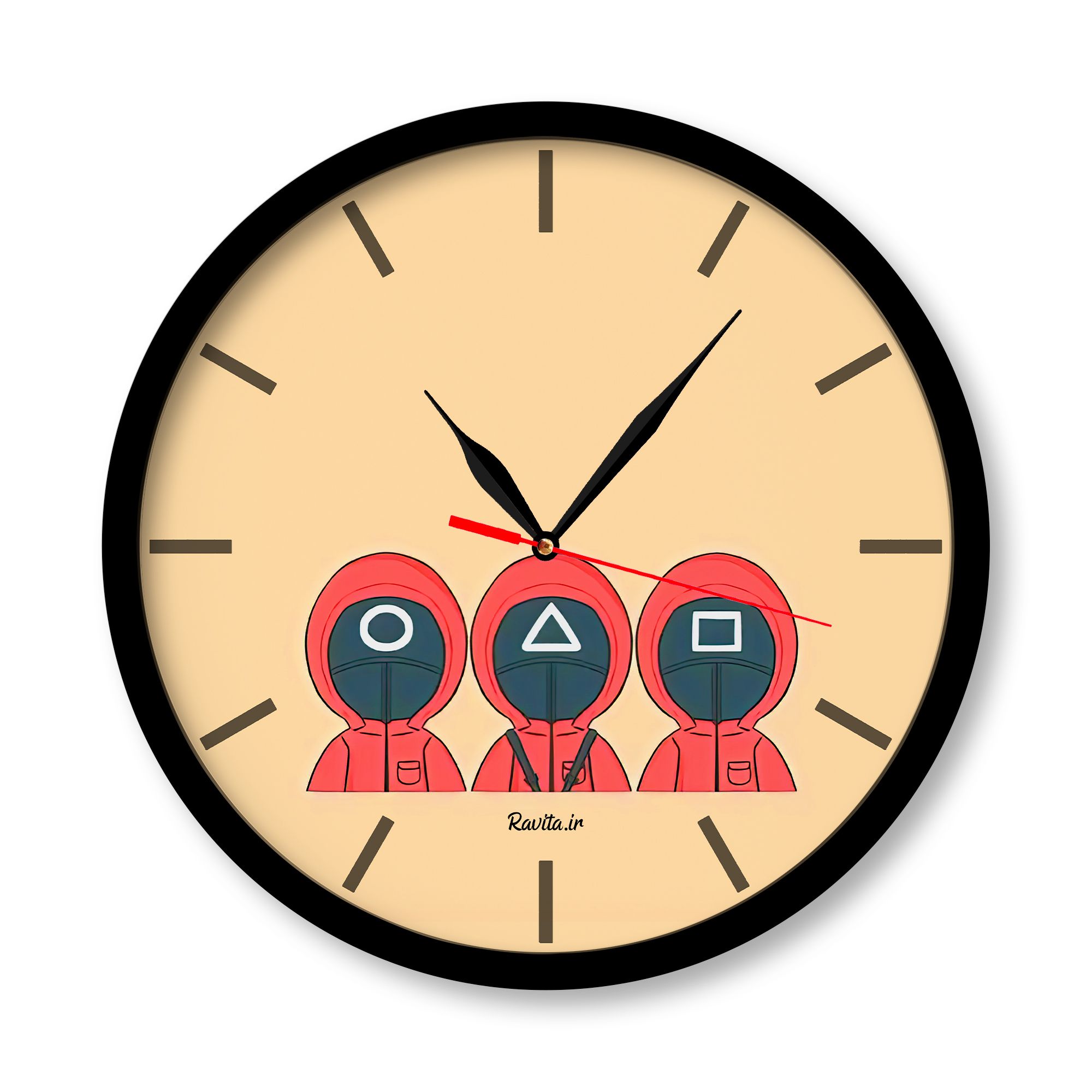ساعت‌ دیواری راویتا طرح بازی مرکب کد 3317