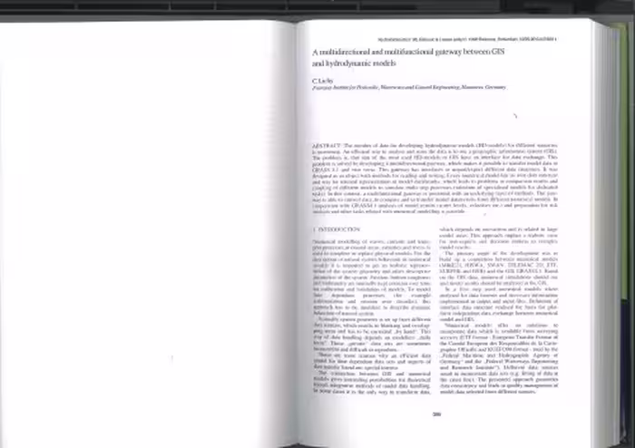 خرید و دانلود نسخه کامل کتاب A multidirectional and multifunctional gateway between GIS and hydrodynamic models