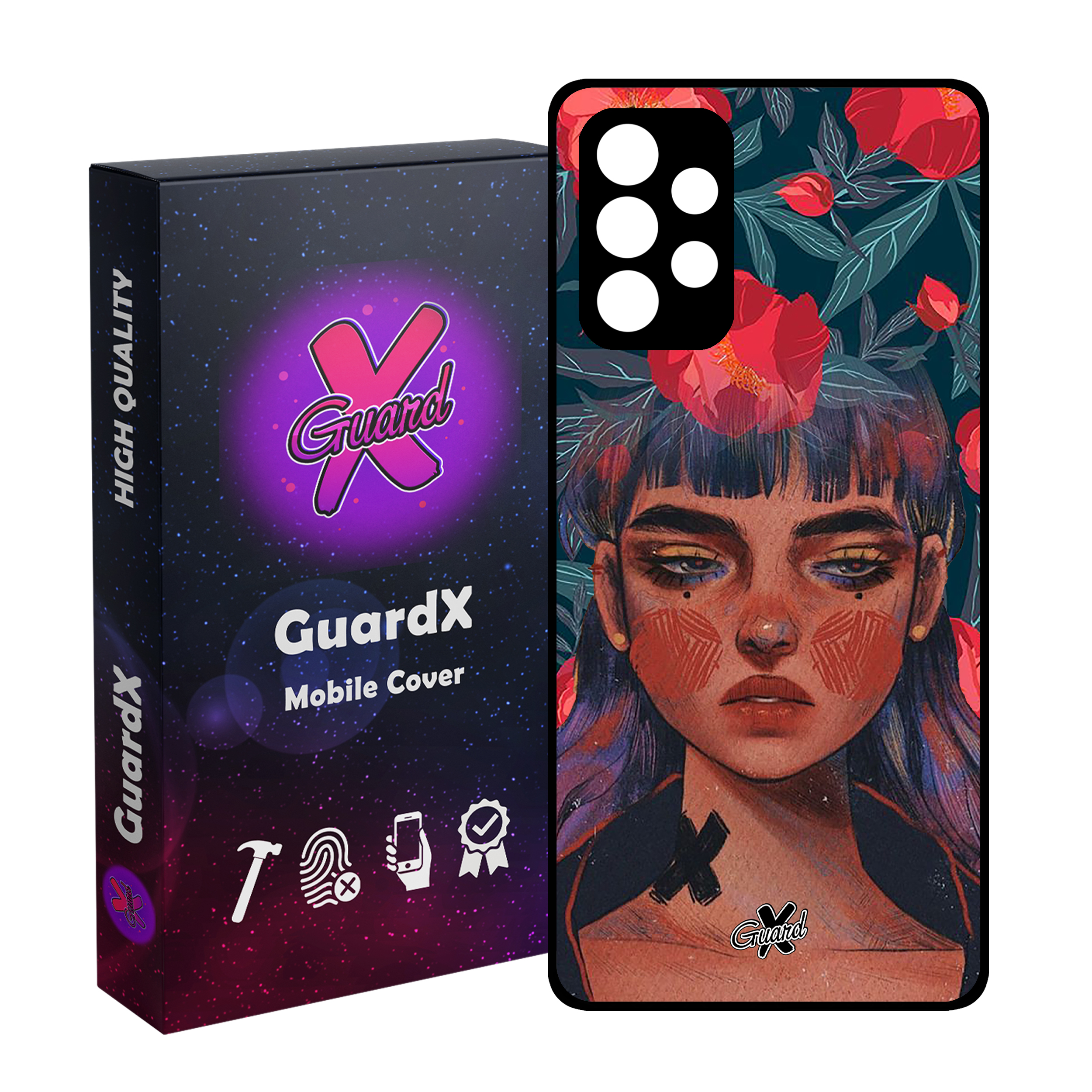 کاور گارد ایکس طرح Girl مدل Glass10334 مناسب برای گوشی موبایل سامسونگ Galaxy A23 4G