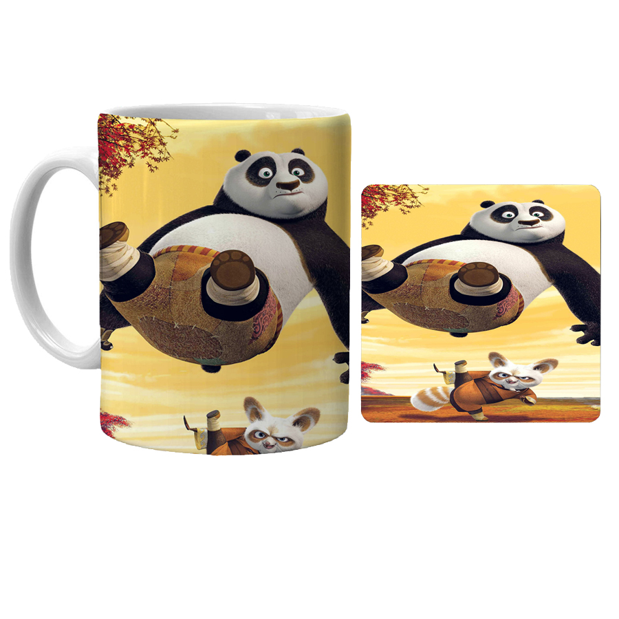 ماگ مدل پاندا کد xd7 به همراه زیرلیوانی