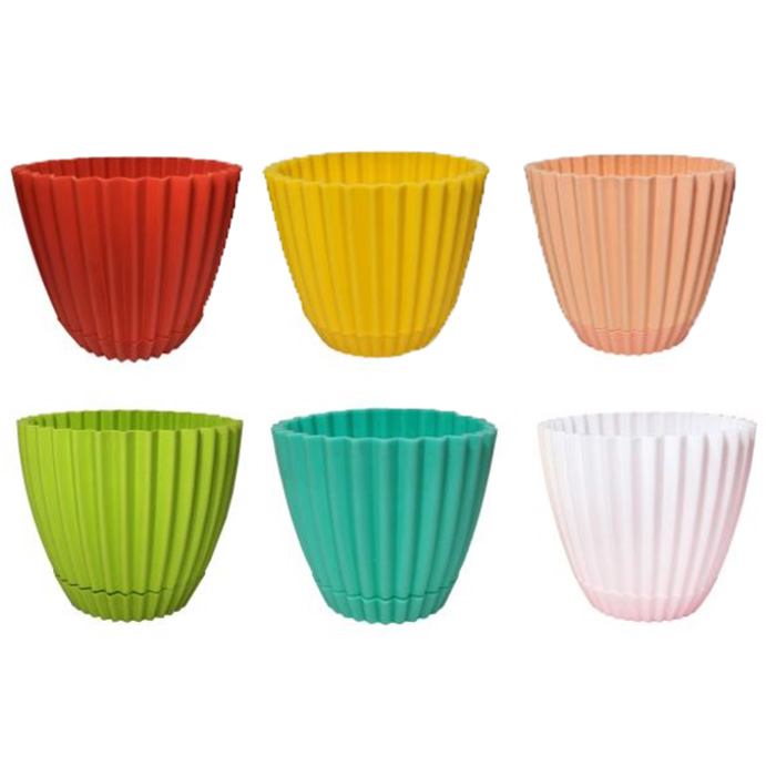 گلدان دانیال پلاستیک مدل 1604 مجموعه 6 عددی