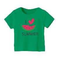 تی شرت آستین کوتاه بچگانه مدل هندوانه یلدایی کد 37 رنگ سبز