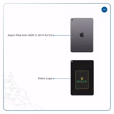 برچسب پوششی ماهوت مدل Rolex-Logo مناسب برای تبلت اپل iPad mini (GEN 5) 2019 A2125