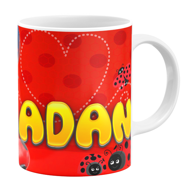 ماگ طرح دختر کفشدوزکی مدل لادن