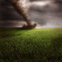 خرید و دانلود عکس Powerful Tornado - destroying property with lightning in the background کد 41608 | پیک فاکس | Pic Fox