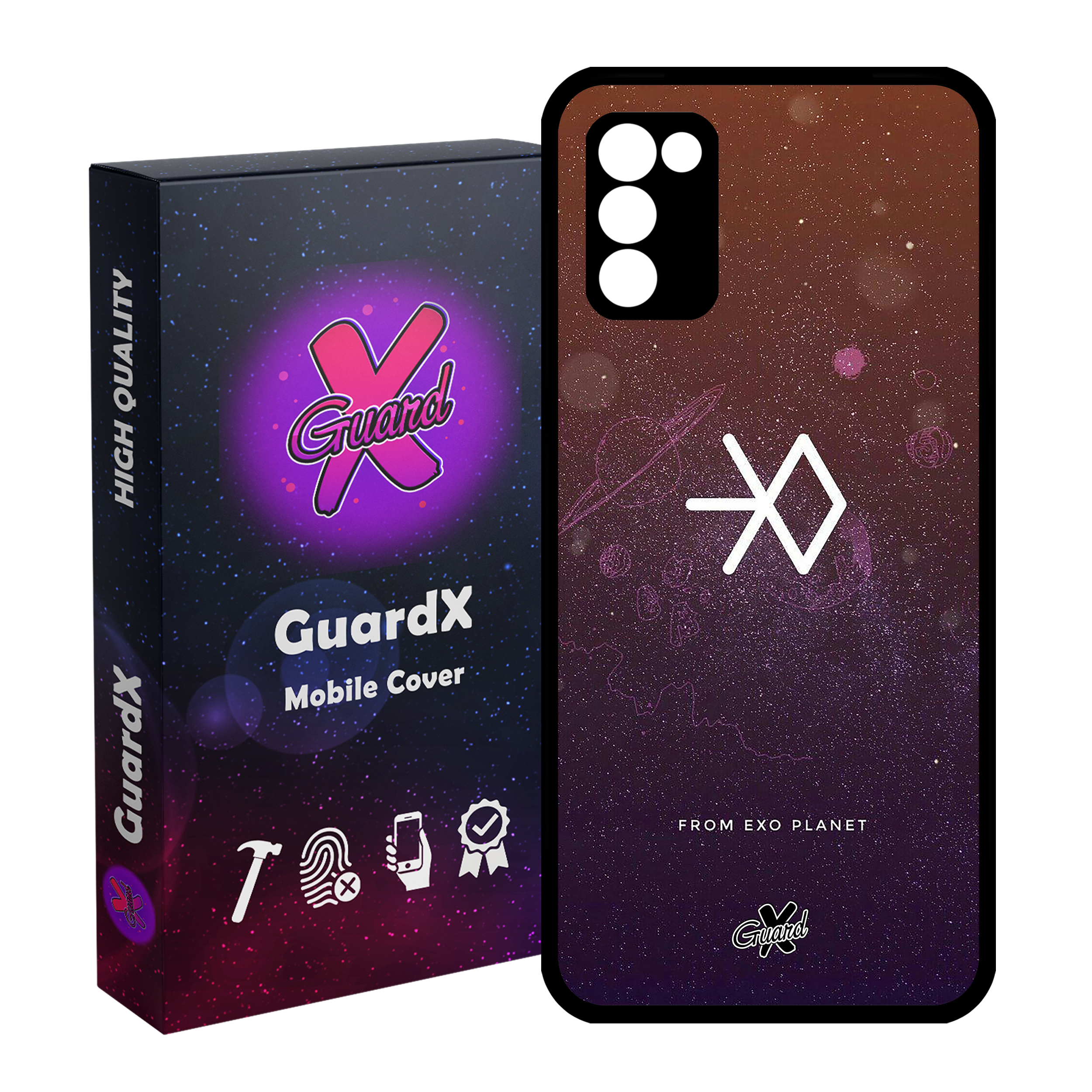 کاور گارد ایکس طرح Exo مدل Glass10021 مناسب برای گوشی موبایل سامسونگ Galaxy A03s