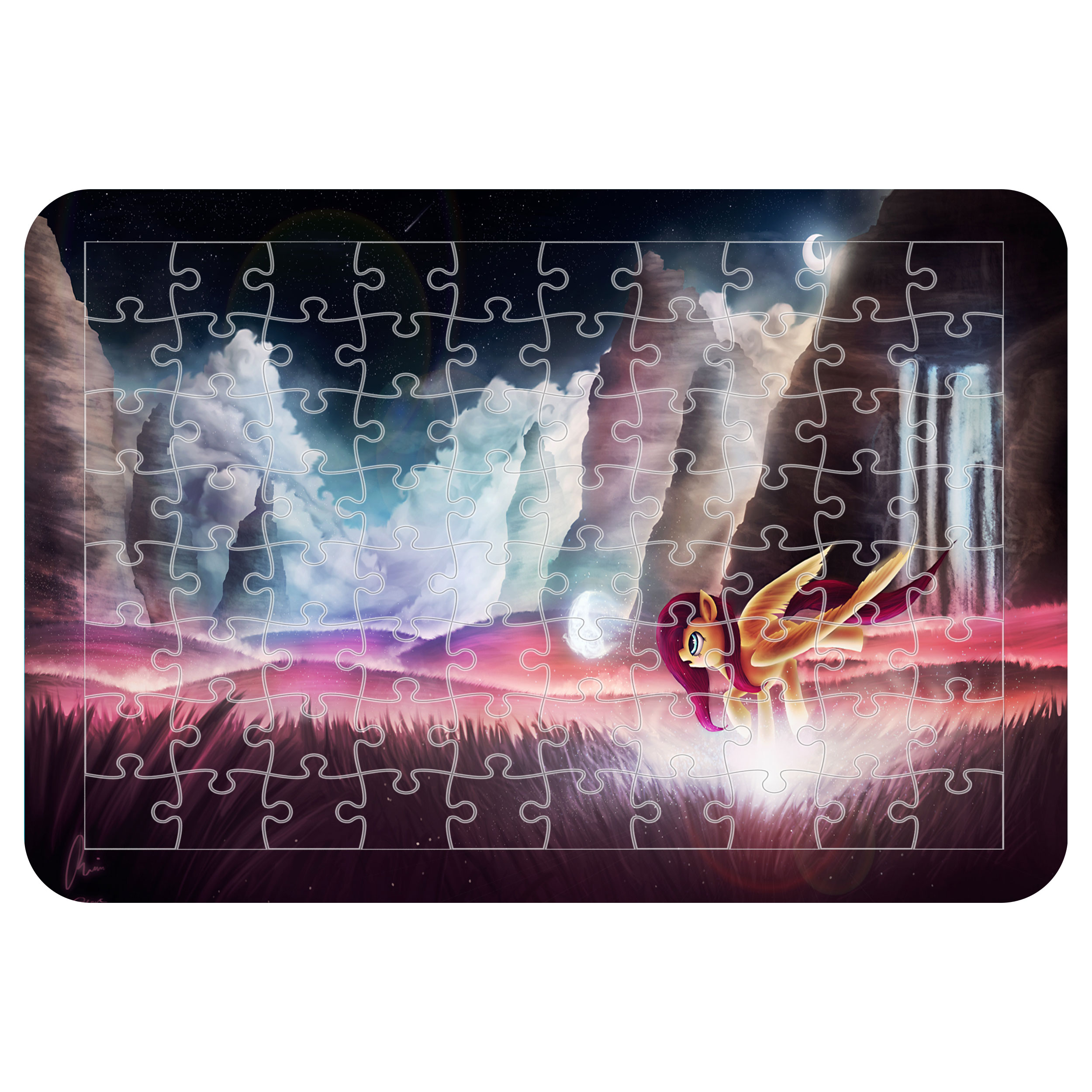 پازل 54 تکه اطلس آبی طرح کارتون  یونیکورن مدل P1623