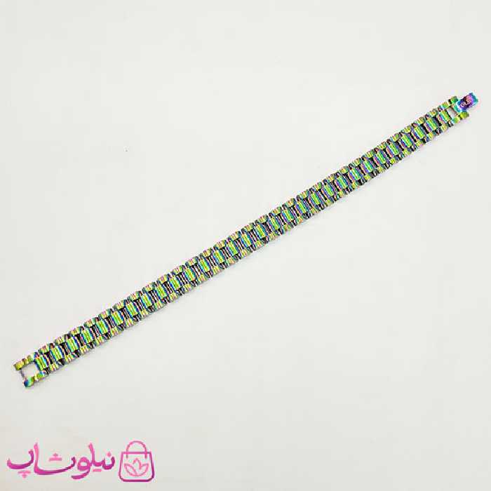 دستبند اسپرت طرح رولکس با رنگ هولوگرامی کد 4891
