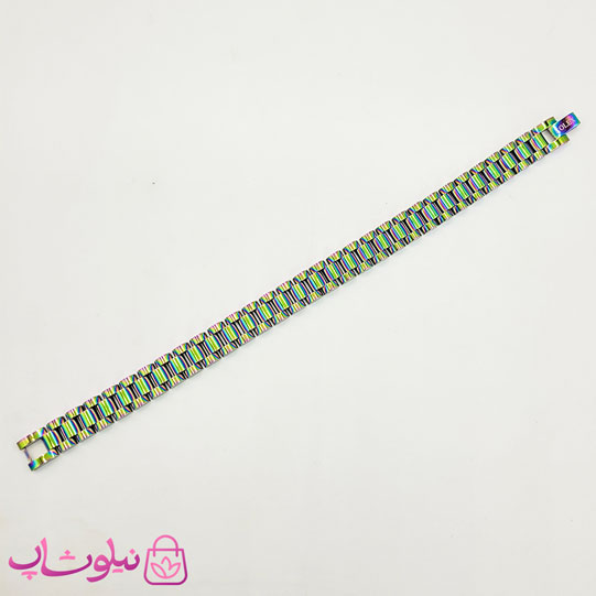 دستبند اسپرت طرح رولکس با رنگ هولوگرامی کد 4891