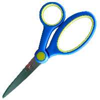 قیچی دسته نرم ارگونومیک کویلو طرح آبی و زرد