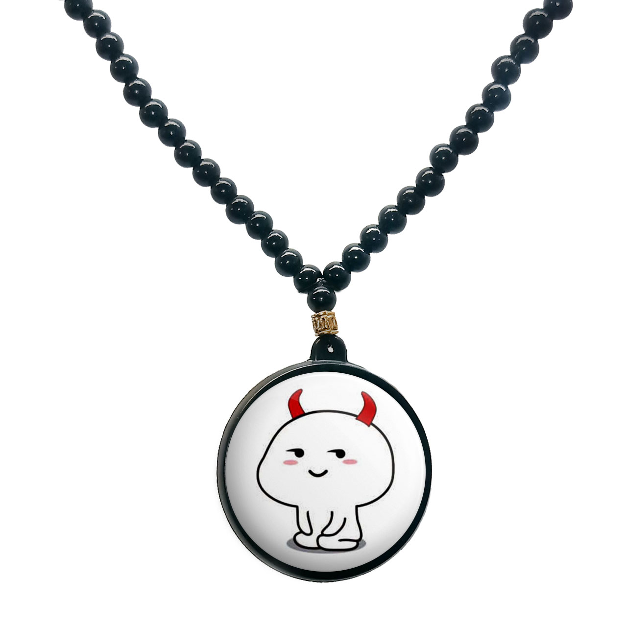 گردنبند پرمانه طرح استیکر کد pmd.7491 مدل دو طرفه