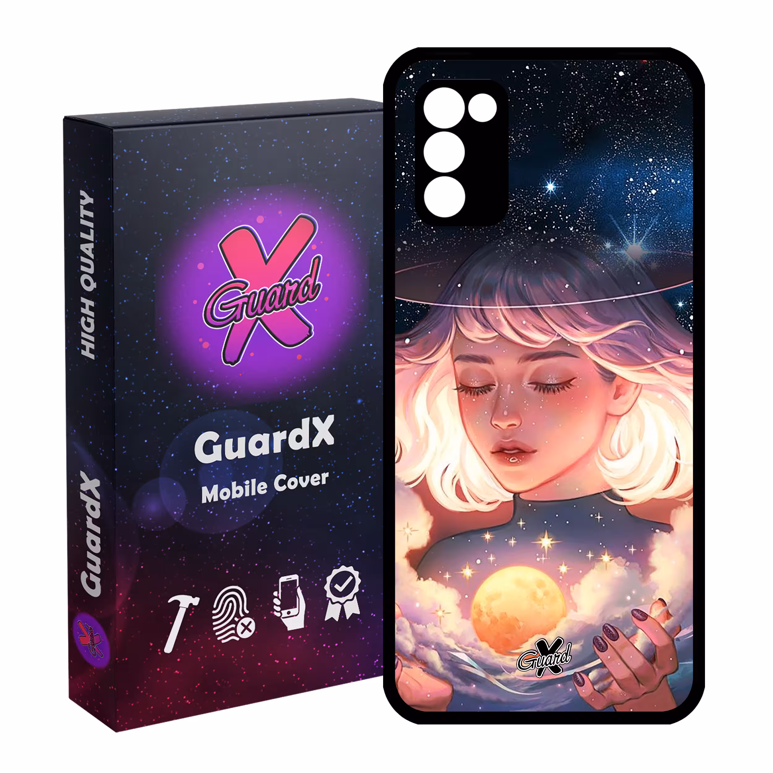 کاور گارد ایکس طرح Girl مدل Glass10059 مناسب برای گوشی موبایل سامسونگ Galaxy A03s