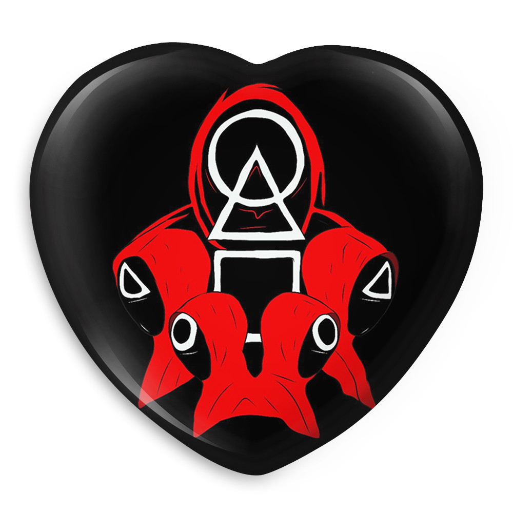 پیکسل خندالو طرح بازی مرکب Squid Game مدل قلبی کد 10833