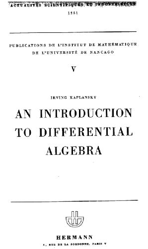 خرید و دانلود نسخه کامل کتاب An Introduction to Differential Algebra