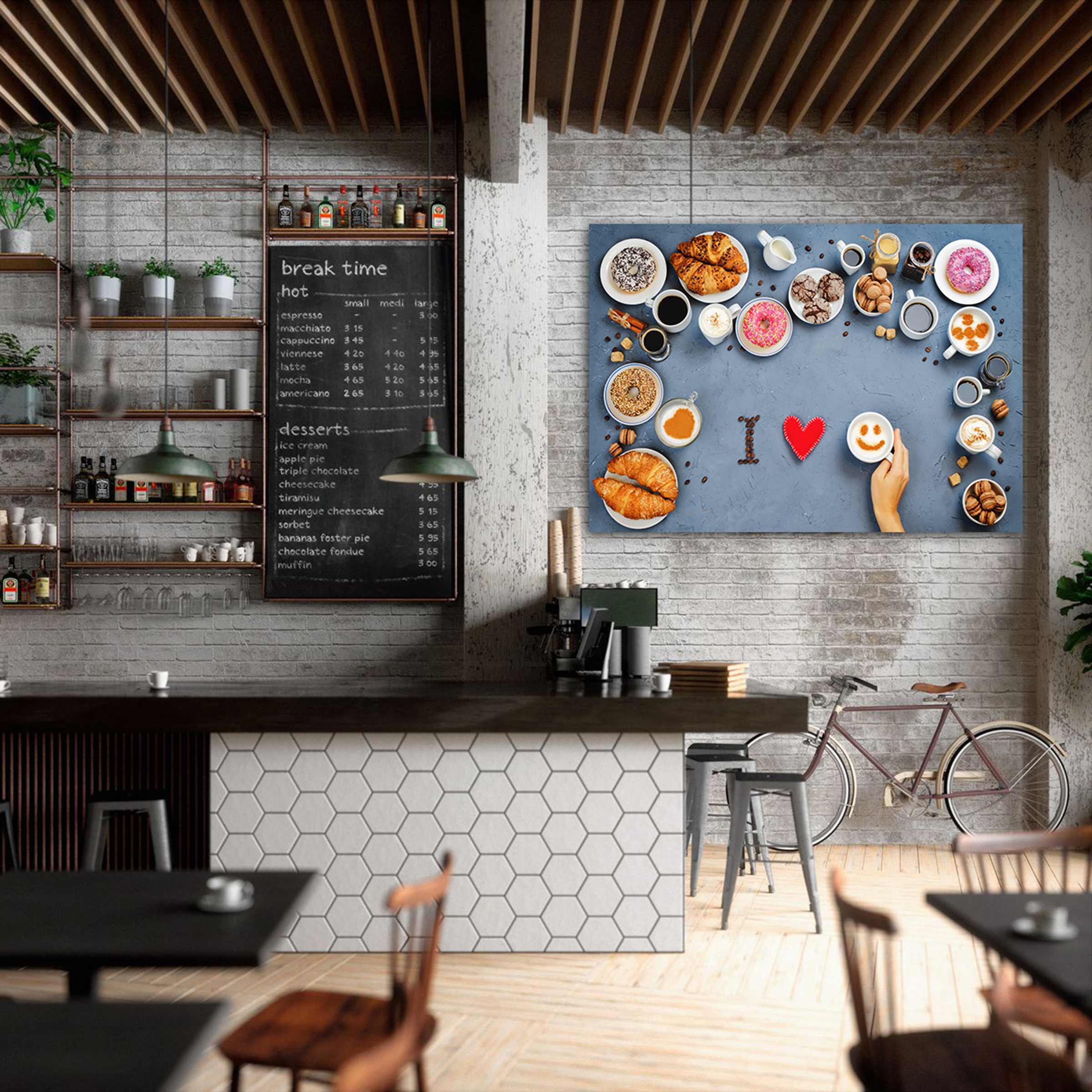 تابلو شاسی طرح خوراکی های زیبا کد 328