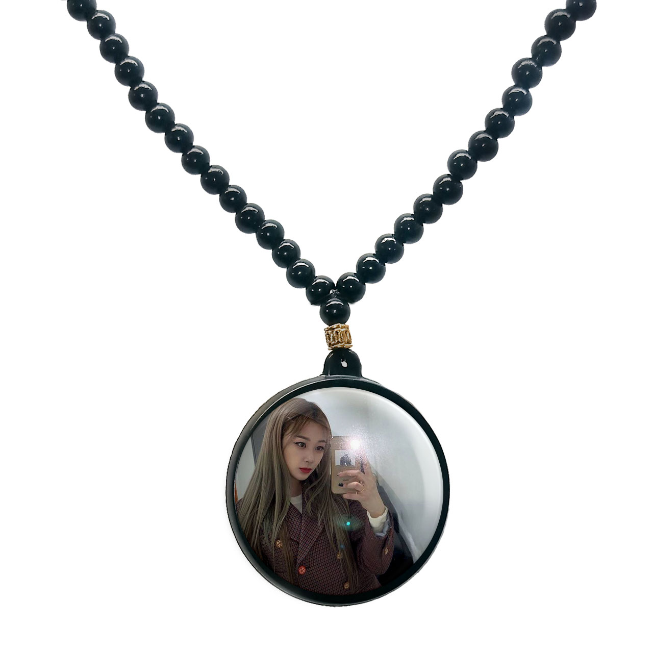 گردنبند پرمانه طرح aespa کد pmd.18565 مدل دو طرفه