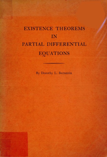 خرید و دانلود نسخه کامل کتاب Existence theorems in partial differential equations.