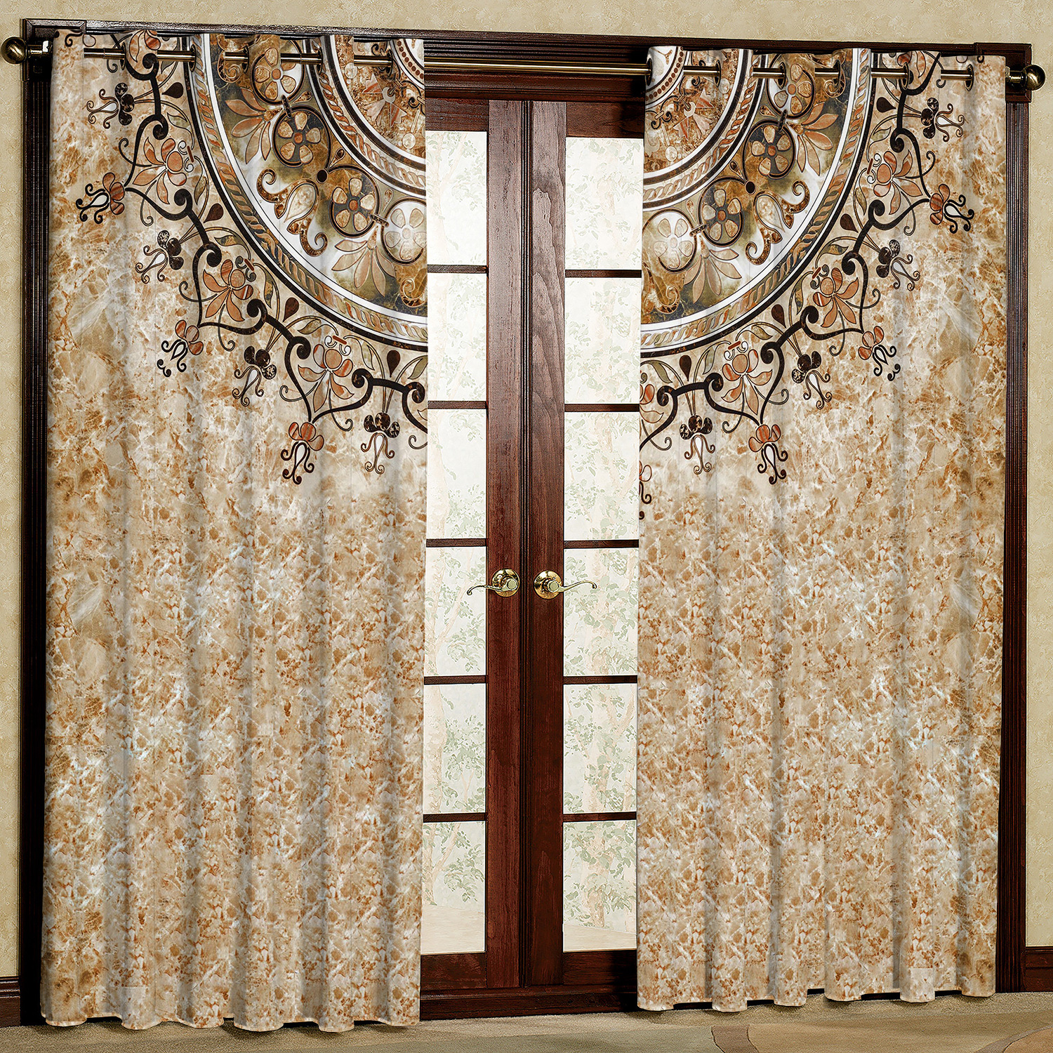 پرده مدل طرح دار هازان پانچی کد 1231 سایز 140x200 سانتی متر