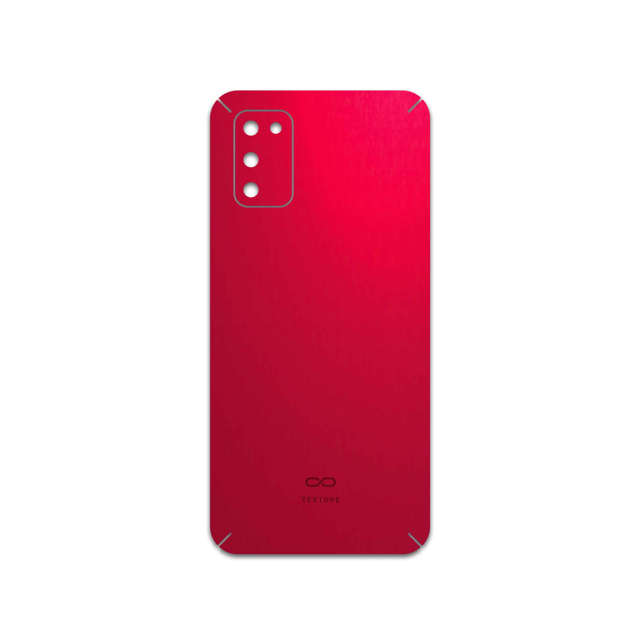 برچسب پوششی ماهوت مدل Matte-Warm-Red مناسب برای گوشی موبایل سامسونگ Galaxy M02s