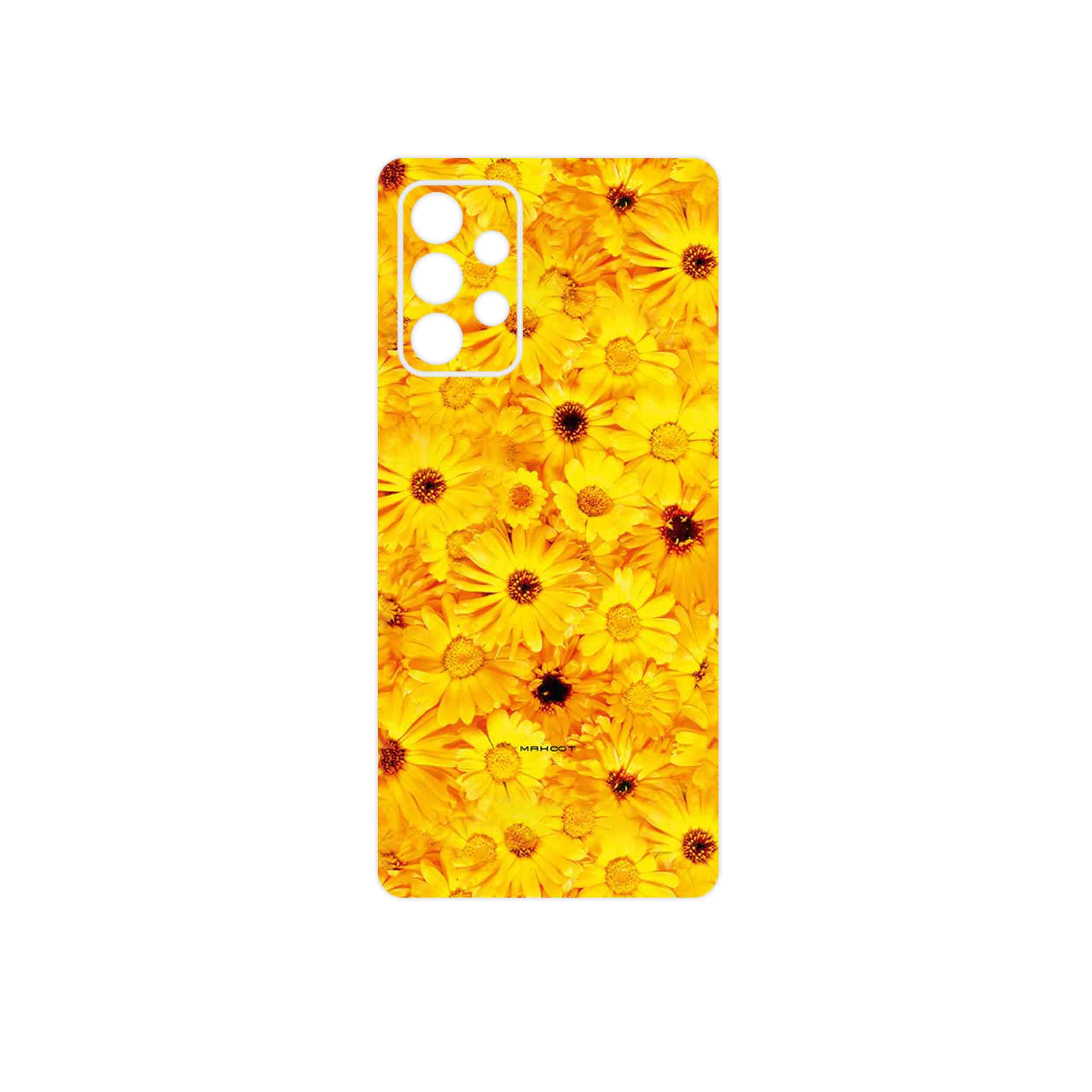 برچسب پوششی ماهوت مدل Yellow_Flower مناسب برای گوشی موبایل سامسونگ Galaxy A52 4G