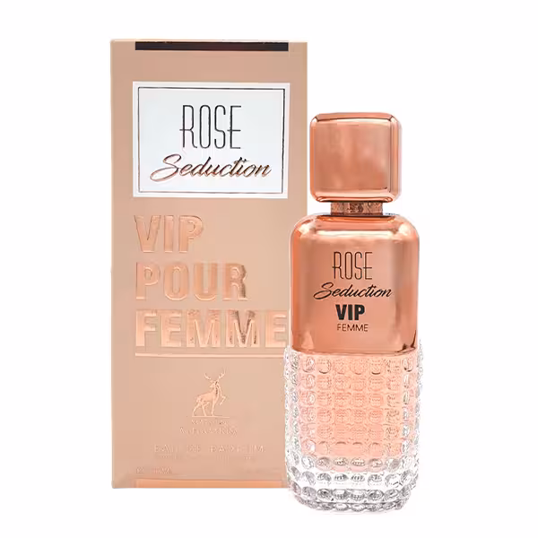عطر ادکلن الحمبرا رز سداکشن وی ای پی پور فم مشابه کارولینا هررا 212 وی ای پی رز | عطر و ادکلن آویژه کنگان
