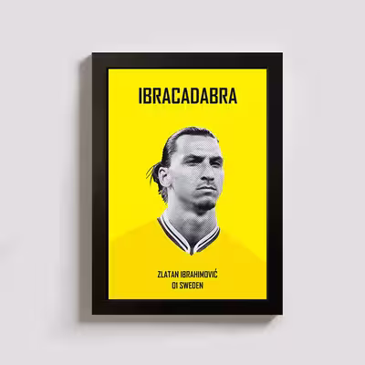 تابلو مدل فوتبالی زلاتان ابراهیموویچ zlatan کد BL053