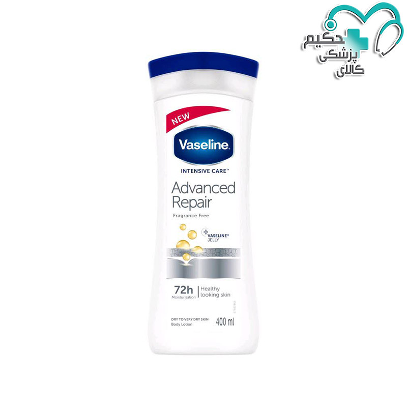 لوسیون بدن Vaseline مدل Advanced Repair حجم 400 میل