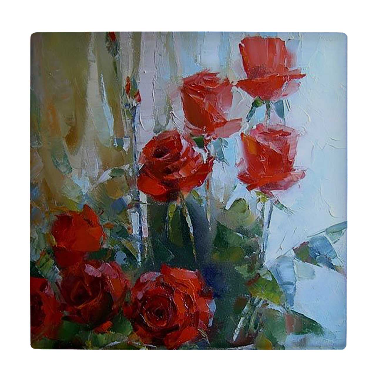 کاشی کارنیلا طرح نقاشی گل های رز کد wkk1881