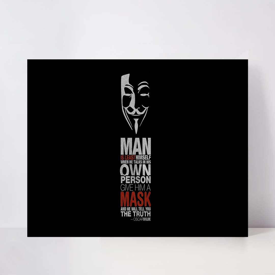 تابلو شاسی مدل anonymus hacker quote کد S-10028