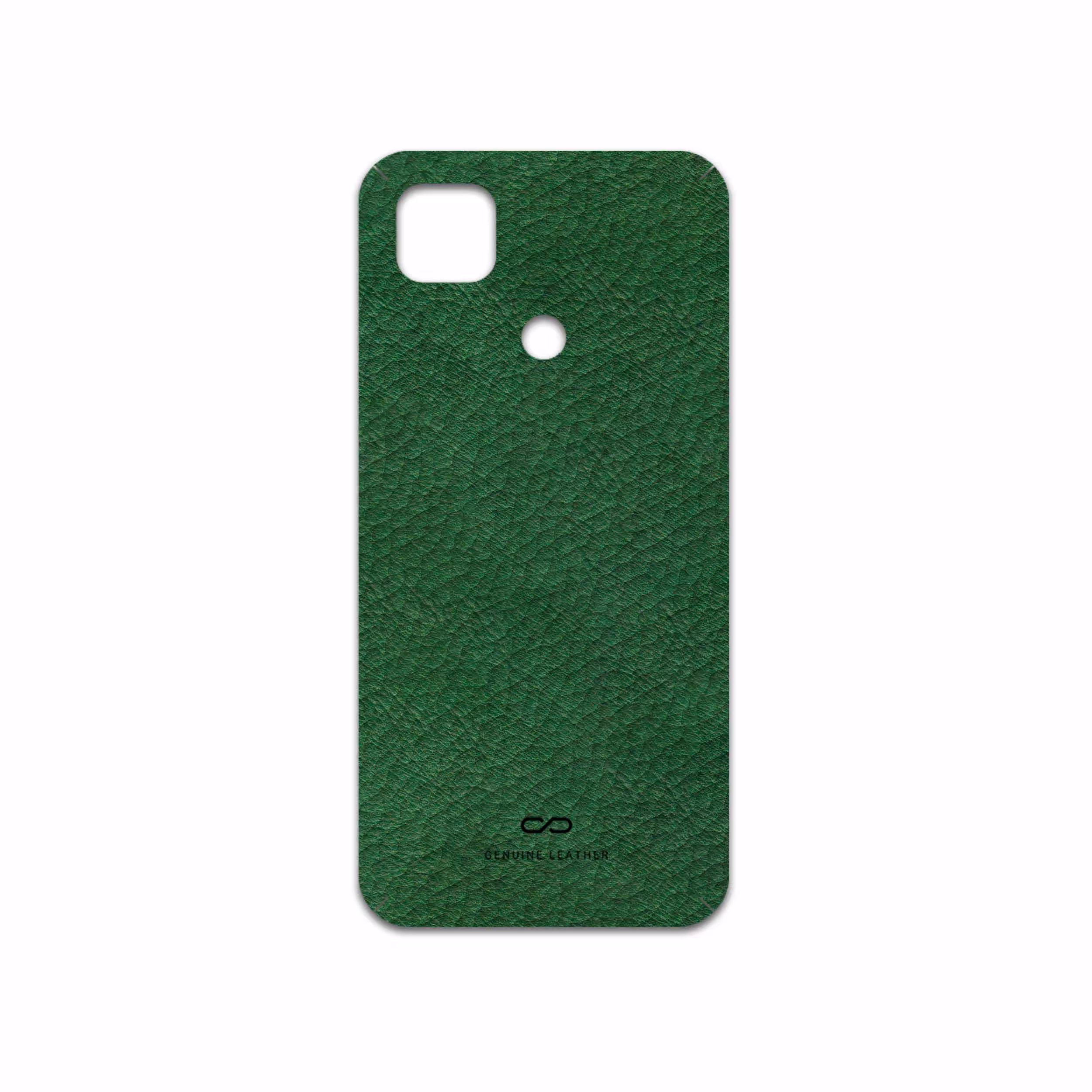 برچسب پوششی ماهوت مدل Green-Leather مناسب برای گوشی موبایل شیائومی Poco C3