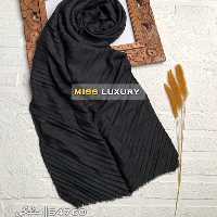 شال پلیسه پاییزه مشکی کد S4760