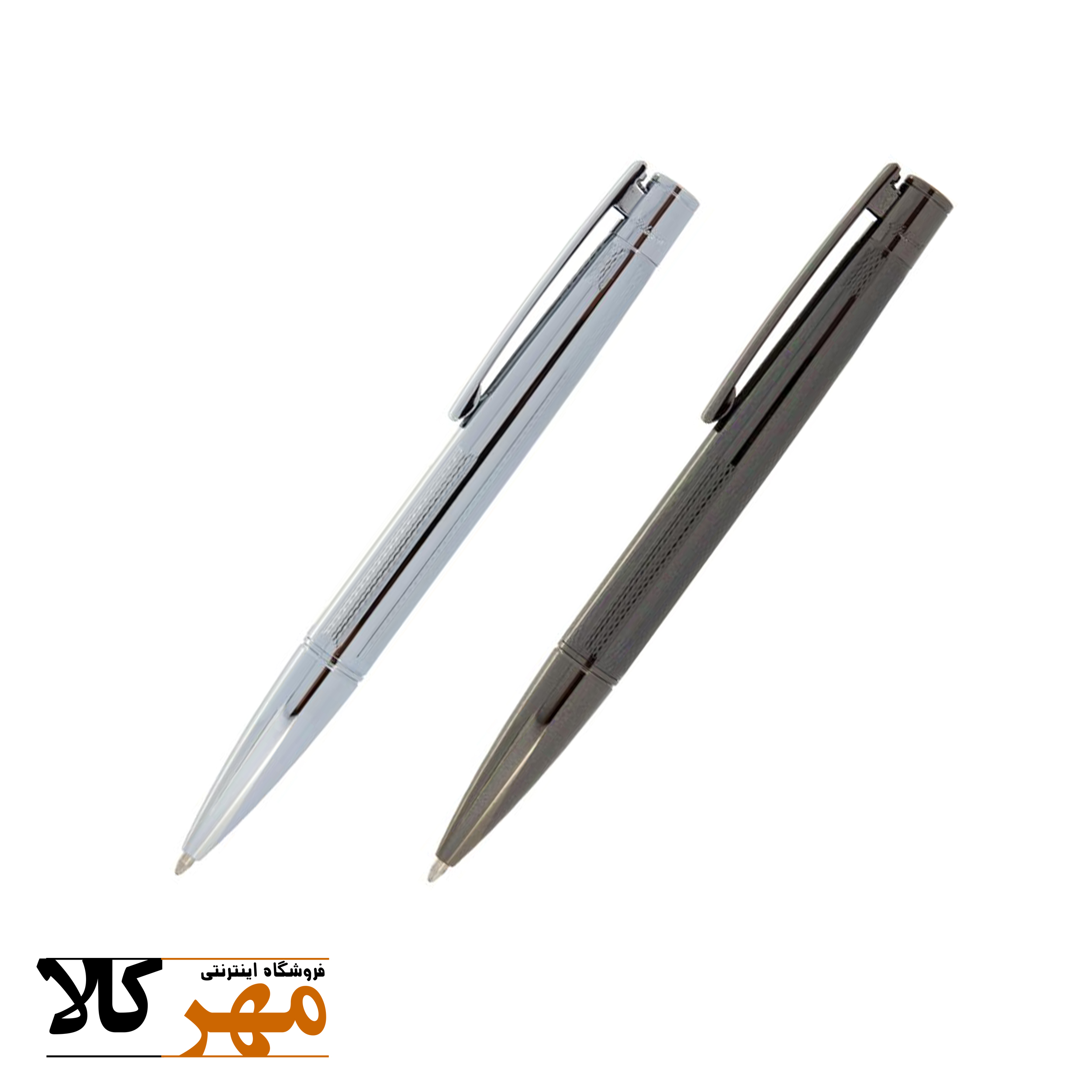 قلم خودکار تک رنگ دودی و کروم IPLOMAT مدل MEGA