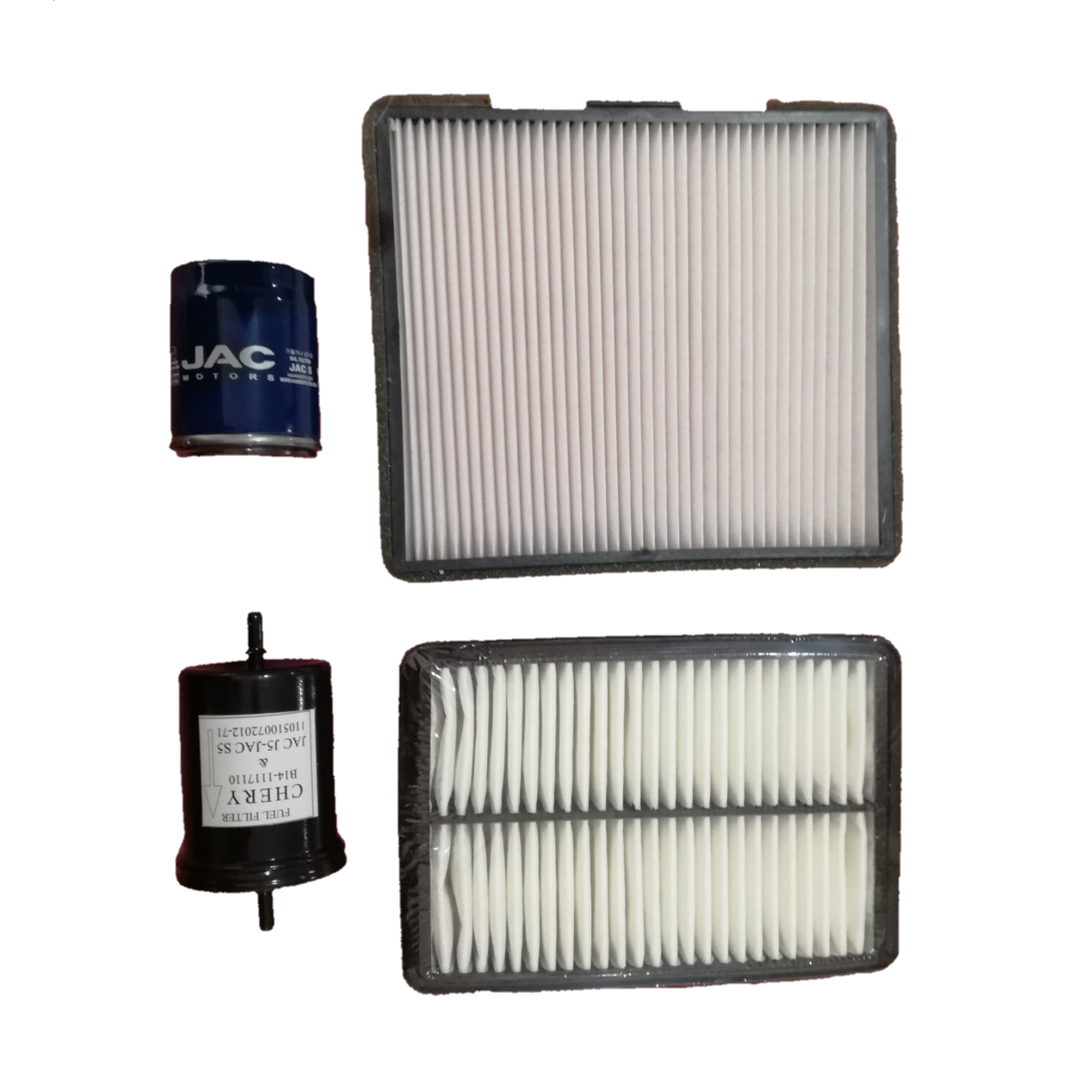 فیلتر هوا خودرو کد 06 مناسب برای جک J5 به همراه فیلتر روغن وکابین و بنزین