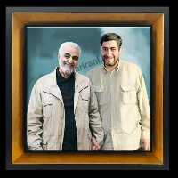 تابلو کاشی شهید سلیمانی همراه شهید جعفری مدل 2ZG77