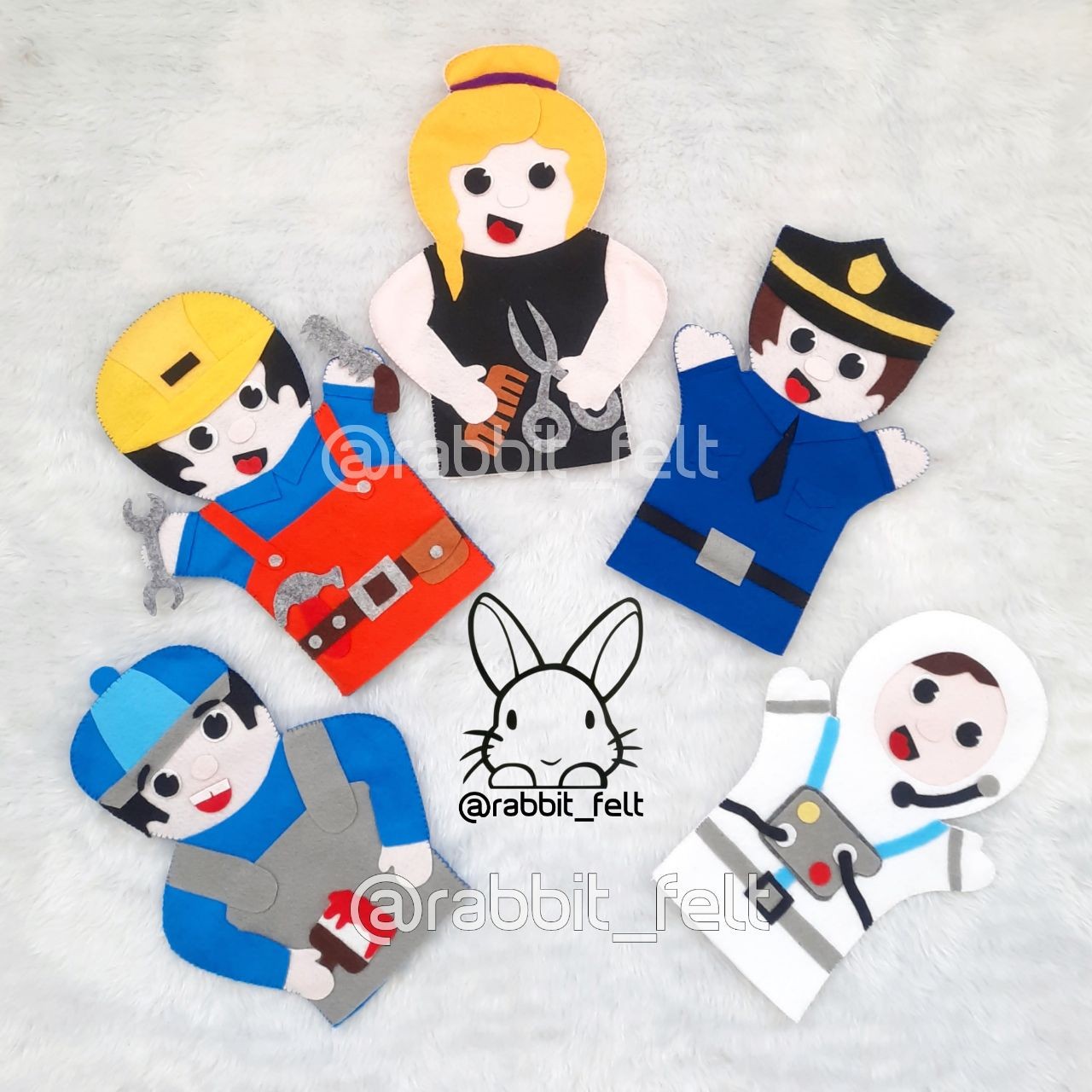 عروسک نمایشی . عروسک نمدی . اسباب بازی. سرگرمی . خلاقیت . رابیت فلت