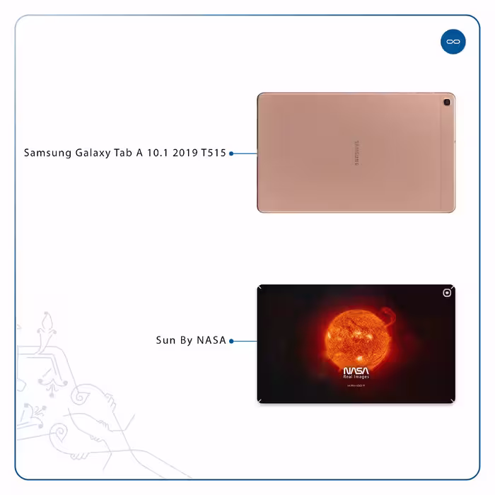 برچسب پوششی ماهوت مدل Sun-By-NASA مناسب برای تبلت سامسونگ Galaxy Tab A 10.1 2019 T515