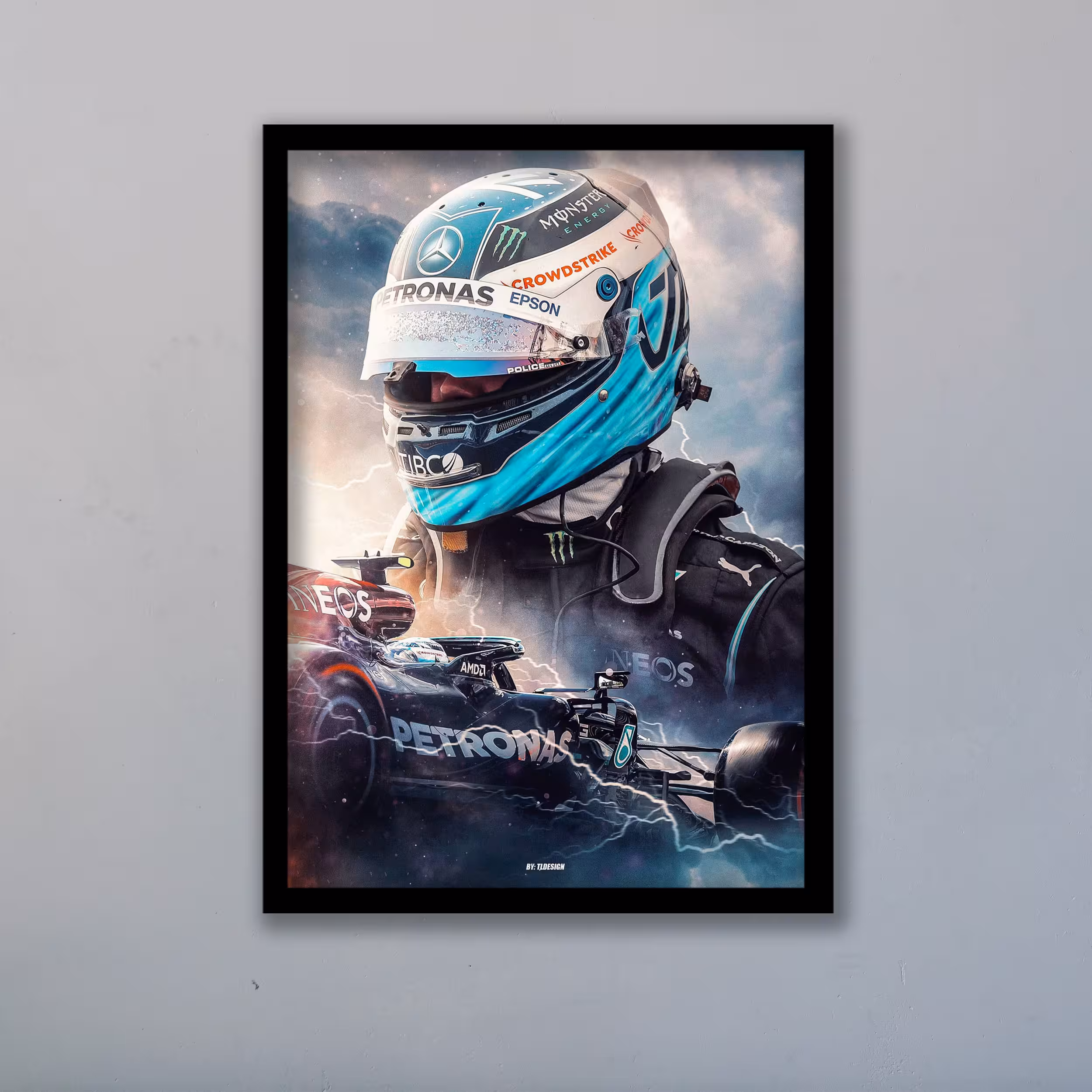 تابلو مدل فرمول یک والتری بوتاس Bottas کد LA-F1G1014B