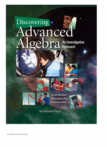 خرید و دانلود نسخه کامل کتاب Discovering Advanced Algebra - Investigative Approach