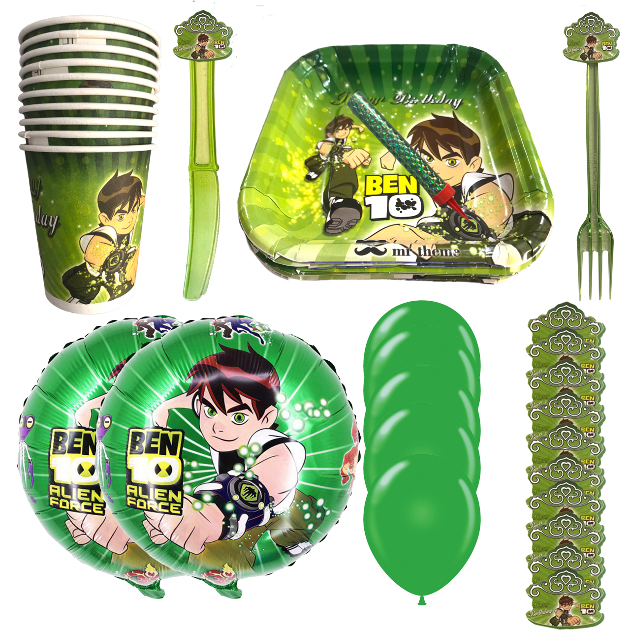 مجموعه 58 عددی تم تولد مستر تم طرح بن تن