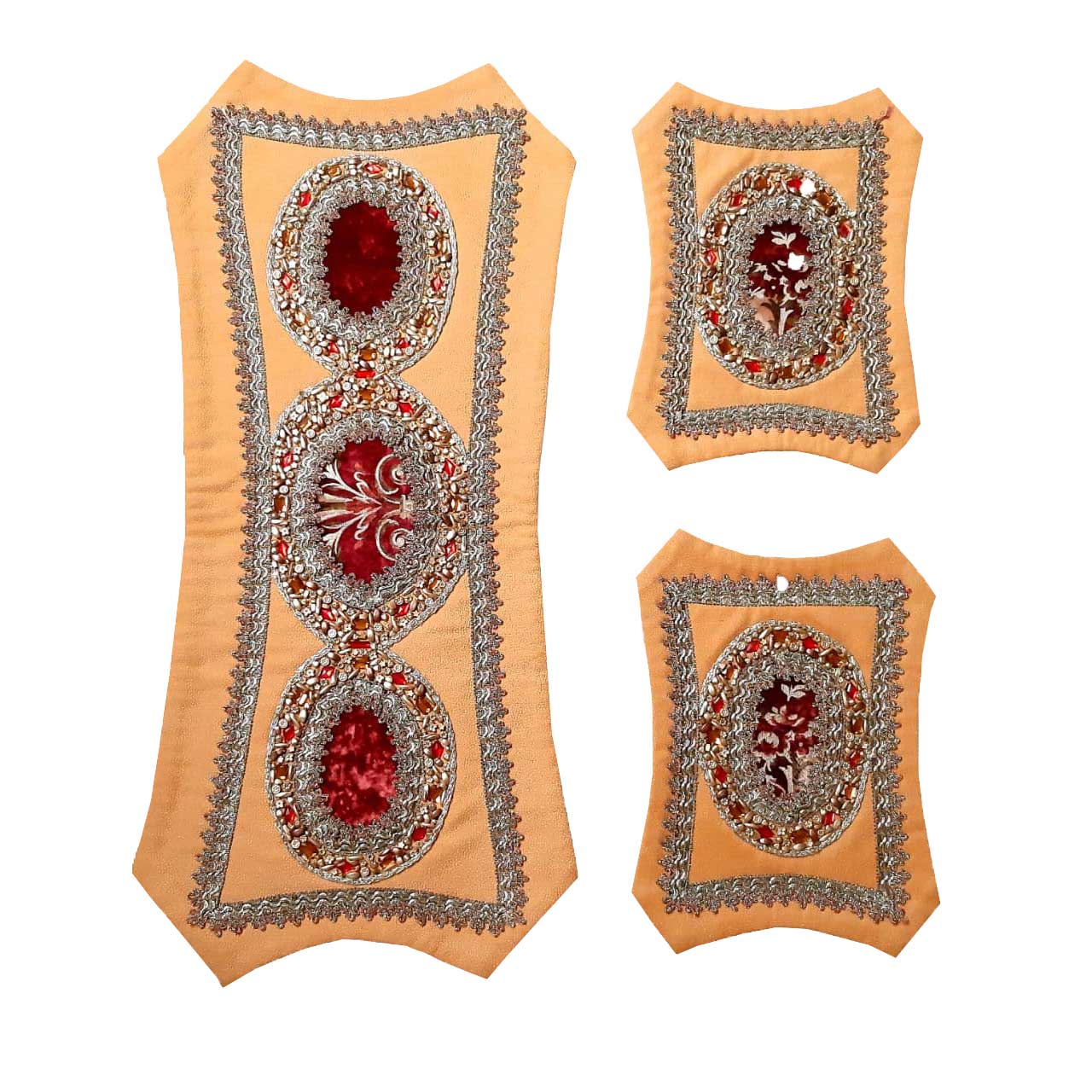 ست رومیزی 3 تکه مدل سنگ دوزی A-828