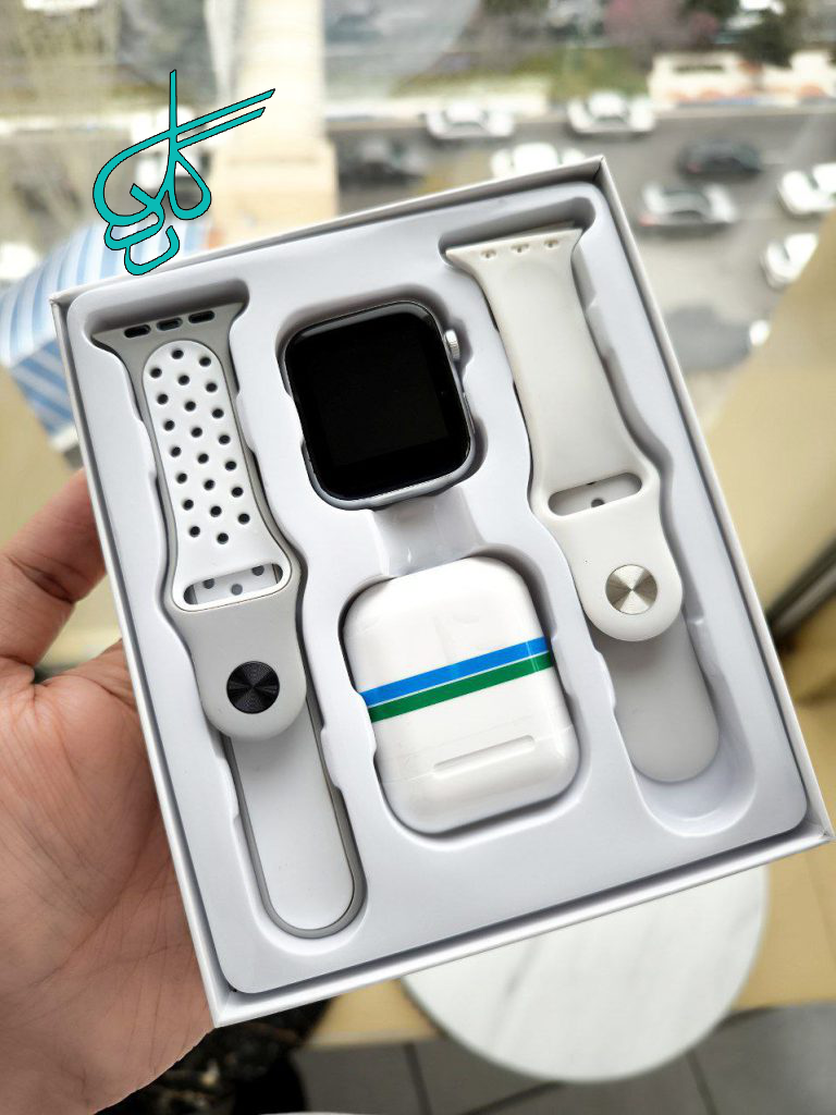 خرید ساعت هوشمند (smart watch) مدل W26 PRO MAX رنگ ثابت دارای ایرپاد همراه با بند اضافه طرح اپل دارای تایمر و چک کردن ضربان قلب و پیامک کد 1918524 - ردگل