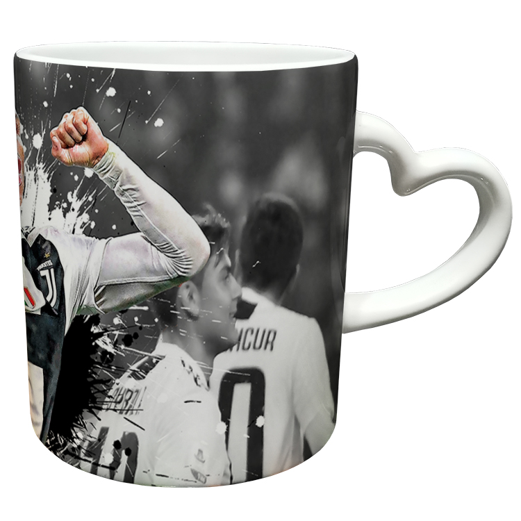 ماگ مدل دسته قلبی طرح رونالدو کد 117